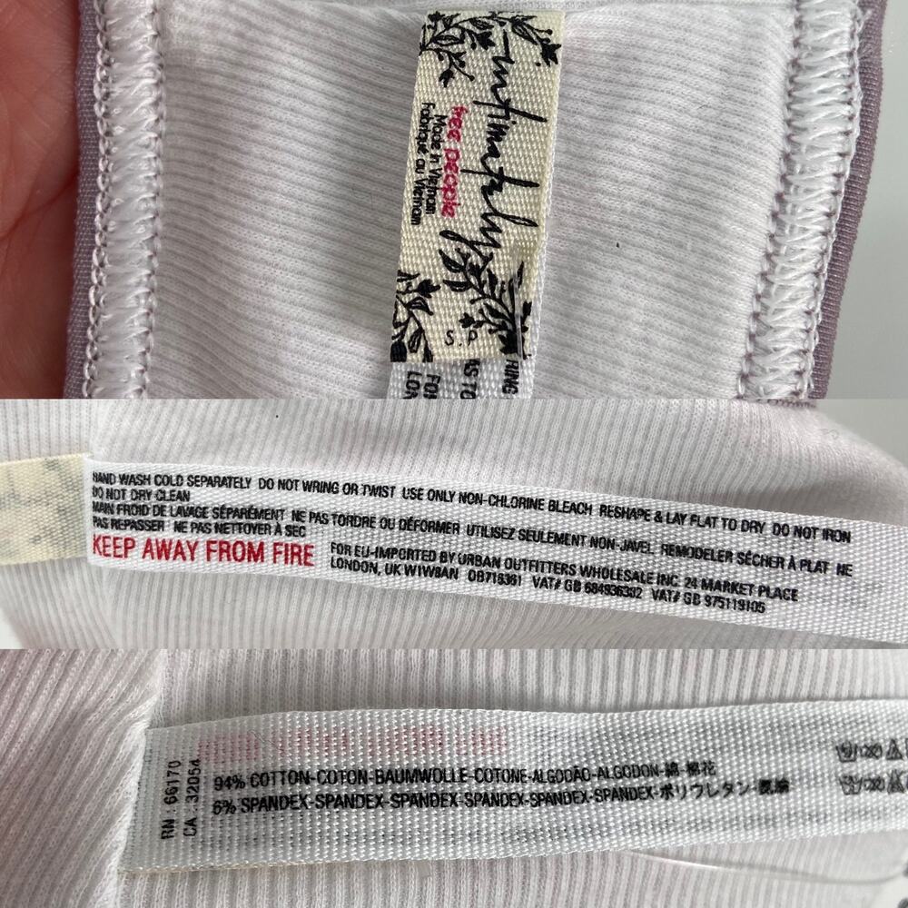 NWT Intimately Free People Kickin' It Bralette White Wireless Bra Size S - Picture 8 of 10
